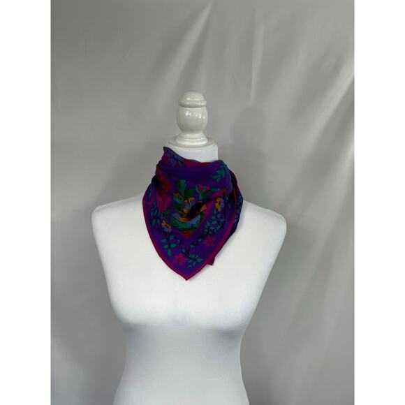 Liz Claiborne Square Silk Scarf - Picture 8 of 9